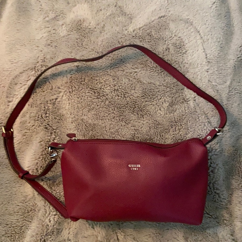 Guess Maroon  Shoulder Bag With Adjustable, Removable Strap~NWOT